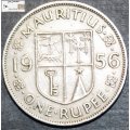 Mauritius 1956 1 Rupee Coin EF40