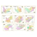 Full Set Of 9 x South Africa Provincial Maps - Printed