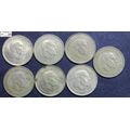 Spain 1 Peseta 1966  x 7 (Seven Coins) Ciculated