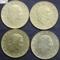 Italy 200 Lire 2x 1978 / 1979 / 1980 (Four Coins) Circulated