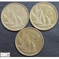Belgium 20 Franc 1982 x 3 (Three Coins) Circulated