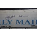 Rand Daily Mail final edition 30 April 1985 Autographed by Allister Sparks.