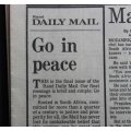 Rand Daily Mail final edition 30 April 1985 Autographed by Allister Sparks.