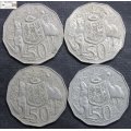 Australia 50 Cent 1972/1975/1979/1983 (Four) Coin VF30 Circulated
