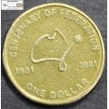 Australia 1 Dollar 2001 Centenary of Federation 1901-2001 Coin  Circulated