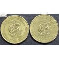 Australia 1 Dollar 1999 International Year of Older Persons (Two Coins Circulated.