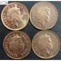 United Kingdom 1 Penny 1998x2/1999/2001 (Four Coins) Circulated