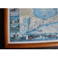Cape Cod, Massachusetts USA, By Daniel Dana Gaines 1995, Framed Map