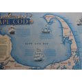 Cape Cod, Massachusetts USA, By Daniel Dana Gaines 1995, Framed Map