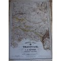 Jeppes Map Of The Transvaal 1899, Reproduction Print Wall Map Central Tvl