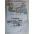 Plan of Pretoria and Johannesburg From Jeppes Map of the Transvaal 1899, Reproduction Print