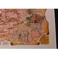 The Discovery Of Gold In The Transvaal 1870-1888 Pictorial Map by E Buckley 1987 Print
