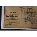 Map of Cape Colony 1901 Wall Map, Reproduction Print
