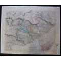 Eastern Frontier of the Colony Of the Cape of Good Hope Wall Map 1853, Reproduction Print