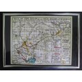 Framed Map of the Roads to all Gold Mines in Victoria Australia