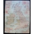 Vintage National Geographic Map of the British Isles 1958