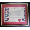 Davies Family Crest and History, Framed Picture