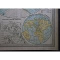 Vintage Style Map of the Hemispheres by Mathews-Northrup Co
