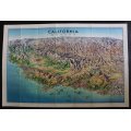 California and Nevada Pictorial Panorama Map by Unique Media