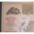 National Geographic A Travelers Map of the British Isles Poster Wall Map 1974