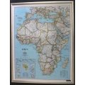 National Geographic Africa Wall Map, Aluminium Frame