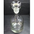 Elegant Classic Round Shaped Glass Decanter with Nasionale Pers Logo