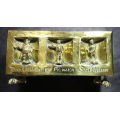 Vintage Brass Lidded Box with Dickens Characters