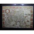 Asia Noviter Delineata Map by W Blaeu, 1630 - Framed Reproduction Print