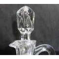 Classic Style Cut Glass Vinegar Flask with stopper.