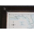 The Caribbean and West Indies Map by Kay Immel 1989 Framed