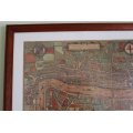 Tudor London 1574 Map Framed