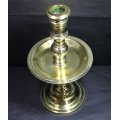 Antique Solid Brass Single Candle Holder.