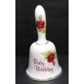 Ruby Wedding English Bone China Hand Bell by Fenton China Company