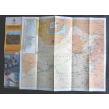 Vintage Folded AA Road Maps - Northern Cape and Kimberley Three Maps 1990's