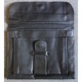 Genuine Leather Carry Case for Laptop or Tablet, Black