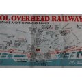 Vintage Folded Map of the Liverpool Overhead Railway 1930`s