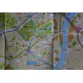 Vintage Folded Map of London Transport`s Bus, Tube and Street Map of London 1983