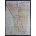Vintage South West Africa Folded 1986 Road Map