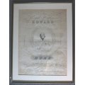 Calligraphy - His Royal Highness Edward Duke Of Kent, Struck by J P Hemm 1831.