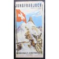 Vintage Panorama Folded Map of Jungfraujoch Peak Switzerland