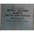 National Geographic Folded Map Close Up Canada Series British Columbia Alberta April 1978.