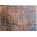 National Geographic Folded Map Canada March 1972