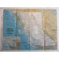 National Geographic Folded Map The Making Of Canada Series British Columbia April 1992