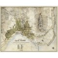 Map Of Cape Town 1884 Reproduction Poster Print