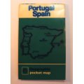 Geographia Folded Pocket Map Portugal and Spain 1975