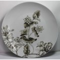 Tea Plate with Floral Pattern on White Background, by Sabichi, England