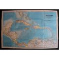 National Geographic Folded Map of Central America and the West Indies Feb 1981