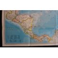 National Geographic Folded Map of Central America and the West Indies Feb 1981