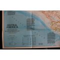 National Geographic Folded Map of Central America April 1986