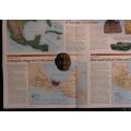 National Geographic Folded Map of Ancient Mesoamerica Dec 1997